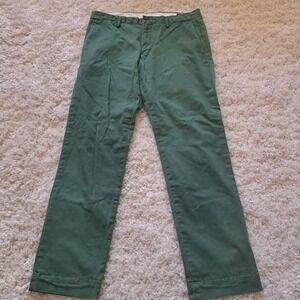Polo Ralph Lauren Mens 31x30 Stretch Slim Fit Chino‎ Pants Green Cotton Twill